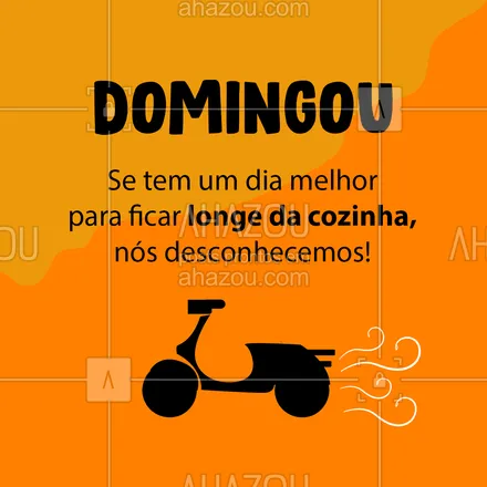 posts, legendas e frases de assuntos variados de gastronomia para whatsapp, instagram e facebook: Quem aí vai de delivery? ? Chama a gente: (inserir contato).
#Domingo #AhazouTaste #Delivery #Restaurante #Gastronomia