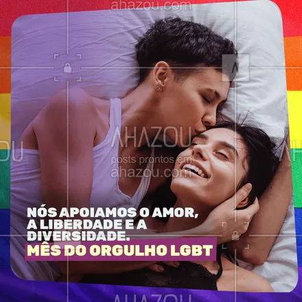 posts, legendas e frases de posts para todos para whatsapp, instagram e facebook: Nós apoiamos o seu direito de ser você! ??#loveislove #pridemonth #ahazou #pride #lgbtpride #frase #quote