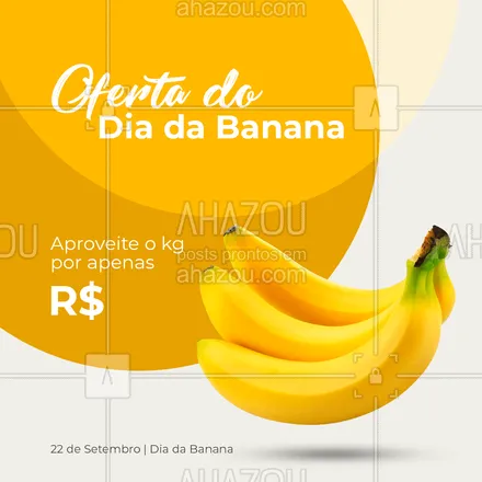 posts, legendas e frases de hortifruti para whatsapp, instagram e facebook: Dê uma passadinha aqui para garantir a banana da semana! 😉
#banana #diadabanana #ahazoutaste  #hortifruti  #frutas  #mercearia 