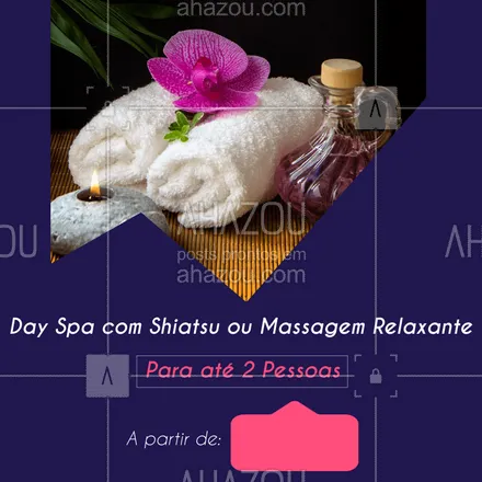 posts, legendas e frases de massoterapia para whatsapp, instagram e facebook: Aproveite a promoção para relaxar! #spa #ahazou #cuidados #promocao #bonita