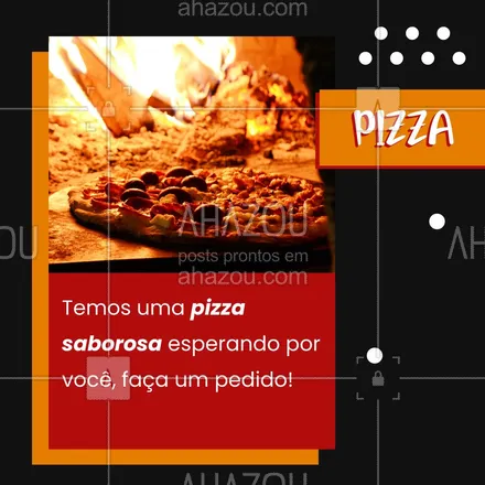 posts, legendas e frases de pizzaria para whatsapp, instagram e facebook: Venha provar nossas pizzas, nada como uma pizza saborosa e quentinha para matar sua fome. #ahazoutaste  #pizzaria #pizza #pizzalife #pizzalovers