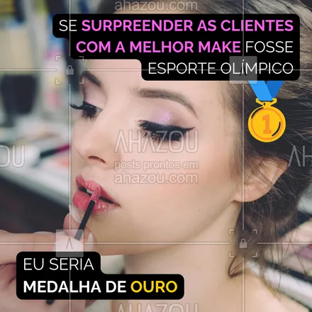 posts, legendas e frases de maquiagem para whatsapp, instagram e facebook: Aposto que você já se decepcionou com a make de um evento especial, não é mesmo? 

Mas comigo você ão passa por isso. Entre em contato e agende já sua make diga de medalha de ouro 🥇.

#AhazouBeauty #makeup #maquiadora #maquiagem #make #olímpiadas2024 