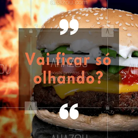 posts, legendas e frases de hamburguer para whatsapp, instagram e facebook: Não vai ficar na vontade! Peça já o seu hambúrguer  ? #hamburguer #ahazou #Hamburgueria