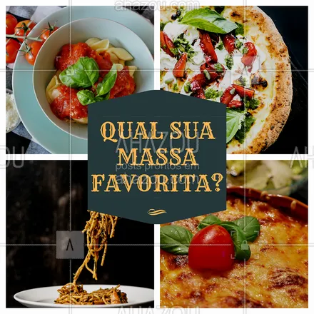 posts, legendas e frases de cozinha italiana para whatsapp, instagram e facebook: E aí, qual massa você mais gosta? Macarrão, lasanha, gnocchi..? Comenta aqui pra gente saber! #massas #ahazoutaste #comidaitaliana