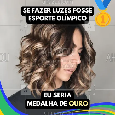 posts, legendas e frases de cabelo para whatsapp, instagram e facebook: Aqui você tem certeza de só encontrar profissionais dignos de medalha de ouro.🥇

Então aproveite para agendar as suas luzes com quem melhor entende do assunto ✨.  

#AhazouBeauty #cabeleireiro #cabelo #cabeloperfeito #salaodebeleza #luzes #olímpiadas2024