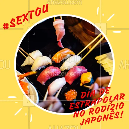 posts, legendas e frases de cozinha japonesa para whatsapp, instagram e facebook: Hoje é sexta galeraaaaaa! Vem pra cá! ?
#ahazoutaste #food #sextou #delicia