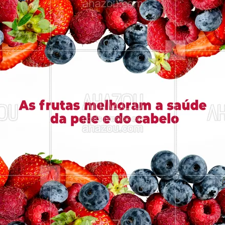 posts, legendas e frases de hortifruti para whatsapp, instagram e facebook: Frutas vermelhas, como morango e uva  são fontes de proantocianidinas, uma substância que aumenta as defesas do corpo, combate infecções, e melhora a saúde da pele, das unhas e dos cabelos. Viu só? Comer frutas só tem benefícios! ??? #frutas #benefícios #comafrutas #comerfrutas #fruits #vidasaudável  #ahazoutaste  #hortifruti #alimentacaosaudavel