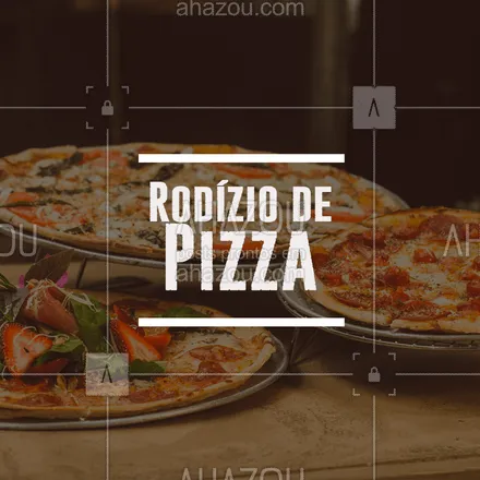 posts, legendas e frases de pizzaria para whatsapp, instagram e facebook: Bora pro rodízio? #ahazou #pizzaria #pizza