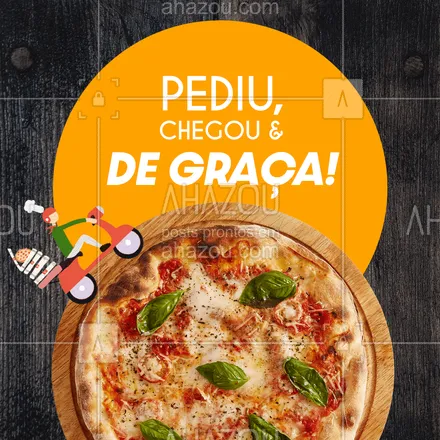 posts, legendas e frases de pizzaria para whatsapp, instagram e facebook: Peça sua pizza e receba gratuitamente no conforto da sua casa!
Agora não tem desculpa para não pedir nosso delivery em ?

#ahazoutaste #pizzalife  #pizza  #pizzaria #entregagratis