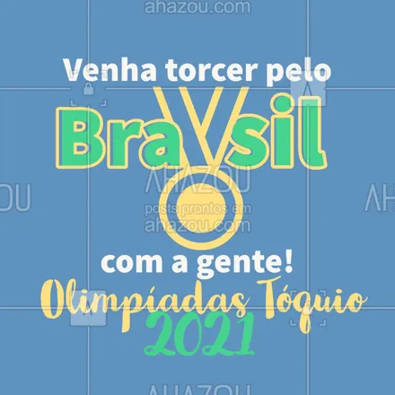posts, legendas e frases de posts para todos para whatsapp, instagram e facebook: Vamos torcer juntos para que o Brasil volte com muitas medalhas de ouro para casa. 🥇 #ahazou #olimpiadastokyo #esporte #atleta #jogosolimpicos #toquio #combos