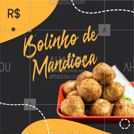 posts, legendas e frases de bares para whatsapp, instagram e facebook: O melhor bolinho de mandioca da cidade está em promoção! Preço por tempo limitado...vem!
#sabor #bar #ahazou #porção #bolinhodemandioca #promoção