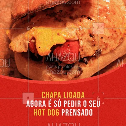posts, legendas e frases de hot dog  para whatsapp, instagram e facebook: Está esperando o que para provar essa delicia prensada? ? #ahazoutaste #hotdogprensado  #cachorroquente
