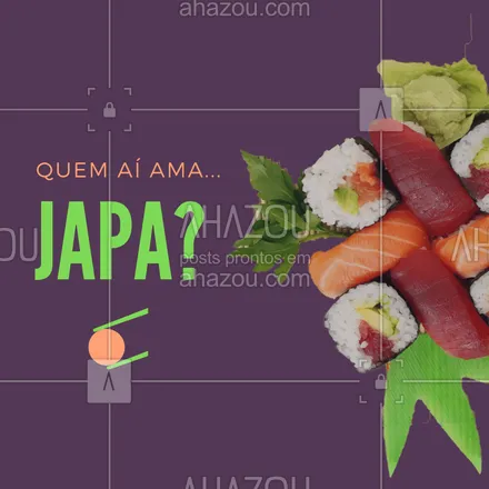 posts, legendas e frases de cozinha japonesa para whatsapp, instagram e facebook: Nós com certeza amamos! ?‍♀❤ #comidajaponesa #japa #japones #ahazou