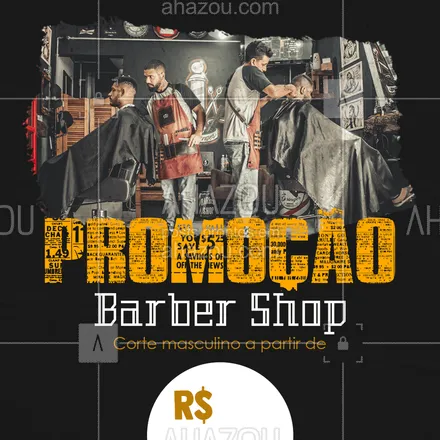posts, legendas e frases de barbearia para whatsapp, instagram e facebook: Você já viu a promo que ta rolando aqui na barbearia?! Agende já seu corte e aproveite! #AhazouBeauty #barba  #barbearia  #barbeiro  #barbeiromoderno  #barbeirosbrasil  #barberLife  #barber  #barberShop  #barbershop  #brasilbarbers 