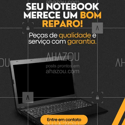 posts, legendas e frases de computadores, celulares & tablets para whatsapp, instagram e facebook: Aqui seu notebook é tratado com atenção e cuidado!
Seja troca de tela, formatação, limpeza ou upgrade, nossa assistência está pronta pra te atender.
Fale com a gente agora mesmo!
#assistencianotebook #formatacaonotebook #limpezanotebook #upgradehd #suporteinformatica #tecnologia #notebooktravando