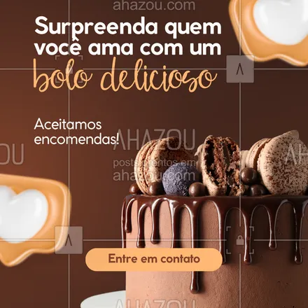 posts, legendas e frases de  para whatsapp, instagram e facebook: Seja pra aniversário, surpresa, casamento ou até um café da tarde especial…
Bolo é sempre uma boa ideia!
Encomende já o seu e escolha sabor, recheio e decoração 💕
#boloscasuais #bolodecorado #boloscaseiros #boloartesanal #docespersonalizados #encomendabolos #boloamor