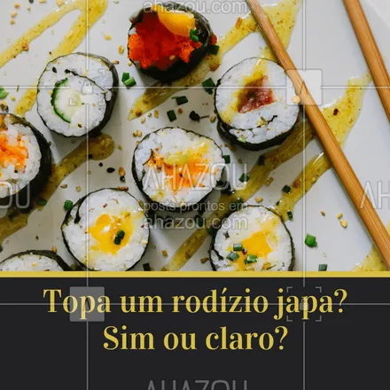 posts, legendas e frases de cozinha japonesa para whatsapp, instagram e facebook: Tem como não topar uma delícia dessas? #comidajaponesa #ahazoutaste