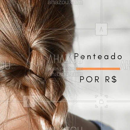 posts, legendas e frases de cabelo para whatsapp, instagram e facebook: Nós também fazemos penteado. agende já o seu! #cebelo #ahazou #penteado