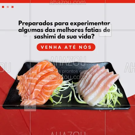 posts, legendas e frases de cozinha japonesa para whatsapp, instagram e facebook: Peixes frescos, com qualidade e preparamos por profissionais qualificados! Essa é a nossa descrição, venha fazer a sua refeição sem medo e saia apaixonado pela nossa culinária. 🤩 #ahazoutaste #sashimi #peixes  #japanesefood  #comidajaponesa  #japa 