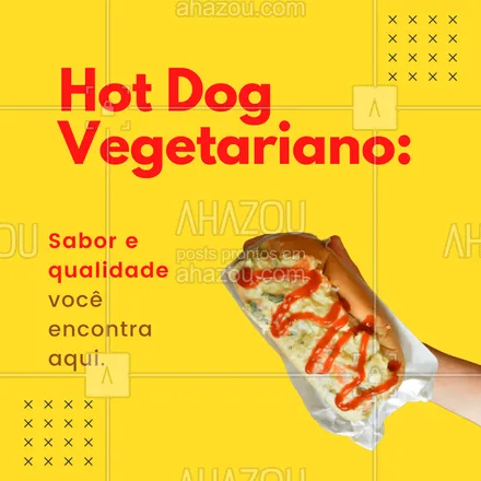 posts, legendas e frases de hot dog  para whatsapp, instagram e facebook: Venha se deliciar com todo o sabor e qualidade do nosso dog vegano. É tão incrível que só um vai ser pouco. #cachorroquente #food #hotdog #ahazoutaste #hotdoggourmet #hotdoglovers #opçoes #vegetariano #hotdogvegetariano #sabor #qualidade