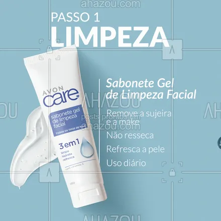 posts, legendas e frases de avon para whatsapp, instagram e facebook: A linha Avon Care tem produtos perfeitos para a limpeza diária da pele: tem opções refrescantes para o verão, mais hidratantes para o inverno, tem os que removem qualquer vestígio de make... 
Só não pode esquecer de hidratar depois de limpar, hein?
Avon Care. Limpeza e hidratação que #TodoMundoCare #ahazouavon #ahazourevenda