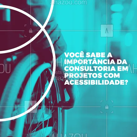 posts, legendas e frases de arquitetura, design & decoração para whatsapp, instagram e facebook: Quando feita uma consultoria em um projeto que possua acessibilidade é possível identificar e detalhar todas as informações necessárias e o que é obrigatório/recomendado pelas normas e leis vigentes de acessibilidade. Desta forma, podendo fazer um projeto com perfeição e sem descumprir as leis. #consultoriaeacessibilidade #AhazouDecora #AhazouArquitetura #dicas #convite