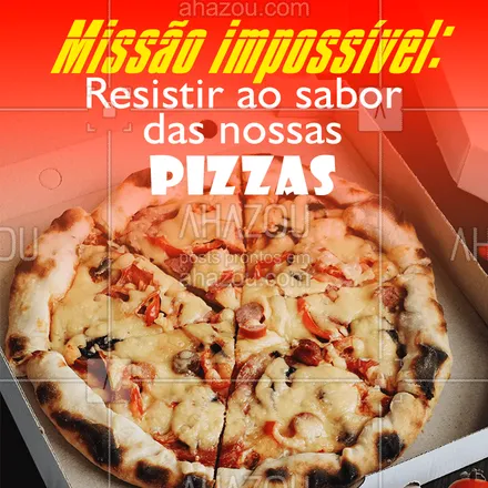 posts, legendas e frases de pizzaria para whatsapp, instagram e facebook: Duvido você resistir! ? #pizza #ahazoutaste #engracado