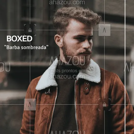posts, legendas e frases de barbearia para whatsapp, instagram e facebook: Barba cheia, um pouco comprida e com o aspecto “sombreado” causado pela quantidade de pelos ✂ Agende seu horário. #homens #ahazoubarbearia #barba #boxed #estilomasculino