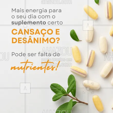 posts, legendas e frases de para whatsapp, instagram e facebook: Fadiga constante pode estar ligada à carência de vitaminas do complexo B, ferro ou magnésio.
Com o suplemento certo, você recupera o foco e a disposição para o dia a dia.
Consulte sempre um nutricionista e cuide de você! 🌞
#suplementos #saude #energia #vitaminas #bemestar #disposicao #autocuidado #nutricao #qualidadedevida #saudemental
