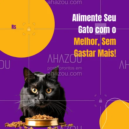 posts, legendas e frases de petshop para whatsapp, instagram e facebook: 😻 Nutrição e sabor que seu gatinho merece! Estamos com ofertas exclusivas em ração para gatos. Não perca essa chance de economizar sem abrir mão da qualidade. #PromoçãoGato #RaçãoDeQualidade #PromoçãoDeRação #AhazouPet #petshop #ração #promoção #promoçãopetshop