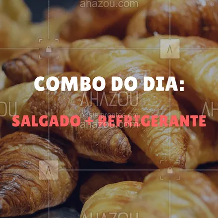 posts, legendas e frases de cafés para whatsapp, instagram e facebook: Não perca o combo do dia! #cafeteria #promocao #ahazou #combo