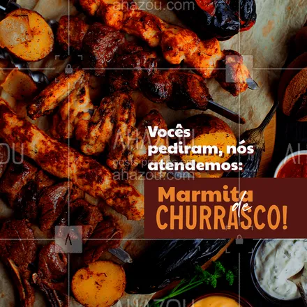 posts, legendas e frases de marmitas, açougue & churrasco para whatsapp, instagram e facebook: Gostou dessa novidade? Venha provar! #ahazoutaste #açougue  #barbecue  #churrasco  #marmitas  #marmitando 