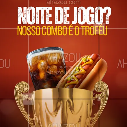 posts, legendas e frases de hot dog para whatsapp, instagram e facebook: Hot dog caprichado + cerveja/refri = combo perfeito para torcer! Peça agora e ganhe um sachê de mostarda e ketchup grátis.
📲 Delivery até altas horas!
#ComboDoJogo #HotDog #NoiteDeFutebol
