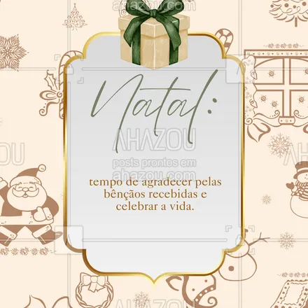 posts, legendas e frases de  para whatsapp, instagram e facebook: Mais um Natal chegou para nos lembrar de ser gratos por tudo que vivemos, aprendemos e conquistamos. Que esta data seja um momento de profunda gratidão e muita celebração! 🙏✨
#FelizNatal #Gratidao #BencaosDeNatal #CelebrarAVida #NatalAbencado #FeEGratidao #AnoAbencado #NatalDePaz