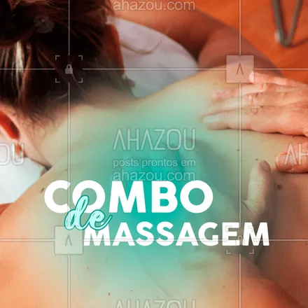posts, legendas e frases de massoterapia para whatsapp, instagram e facebook: Aproveite esse combo de massagem e agende já a sua!
#combo #ahazou #massagem