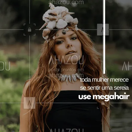 posts, legendas e frases de cabelo para whatsapp, instagram e facebook: Quer se sentir uma sereia com cabelos longos e lisos? Agende o horário para aplicar seu megahair! #cabelo #megahair #ahazou #cabelo #ahazoucabelo #cabeleireiro 