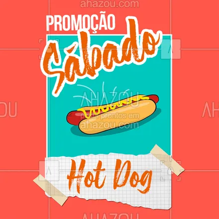 posts, legendas e frases de hot dog  para whatsapp, instagram e facebook: Hoje é sábado e tem promoção especial pra vocês! Hot dog por apenas XXX Alegre o fim de semana com essa delícia! ? #hotdog #promoção #cachorroquente #ahazoutaste 