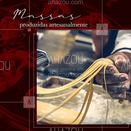 posts, legendas e frases de cozinha italiana para whatsapp, instagram e facebook: Nossas massas são produzidas aqui na casa mesmo de maneira artesanal. Tudo para que você tenha a melhor experiência gastronômica. 

#ComidaItaliana #gastronomia #massas #MassasArtesanais #ahazou