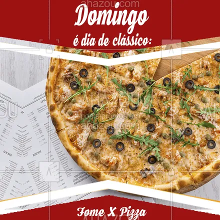 posts, legendas e frases de pizzaria para whatsapp, instagram e facebook: Não dá pra perder esse clássico né? ? #pizza #ahazoutaste #pizzaria