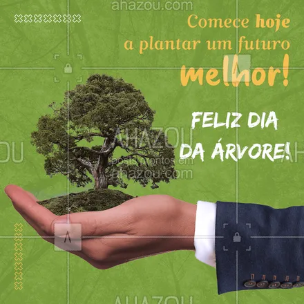 posts, legendas e frases de posts para todos para whatsapp, instagram e facebook: São em pequenos passos que construímos um futuro melhor, comece hoje a plantar uma árvore e a colher os benefícios no futuro! #diadaarvore #motivacional #benefícios #ahazou #quote #arborizaçao #ahazou 