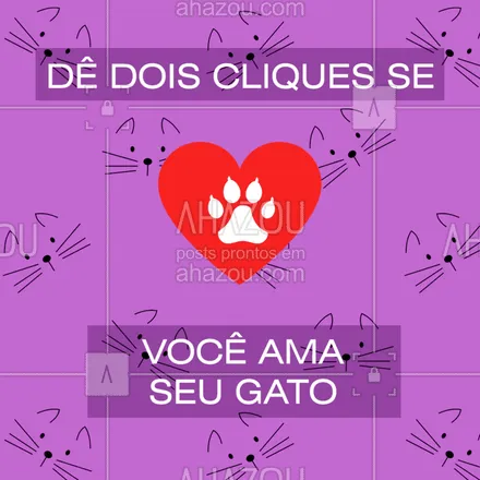 posts, legendas e frases de assuntos variados de Pets para whatsapp, instagram e facebook:  É muito amor! #gato #ahazou #pets
