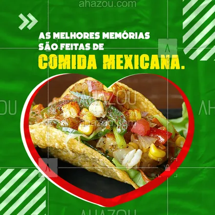 posts, legendas e frases de cozinha mexicana para whatsapp, instagram e facebook: O que você está esperando para criar novas memórias com os nossos deliciosos pratos? 😍
#comidamexicana #texmex #ahazoutaste #cozinhamexicana  #vivamexico 