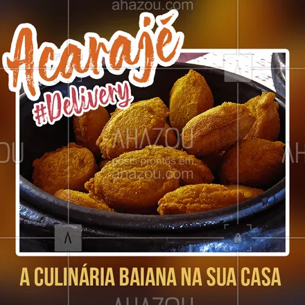 posts, legendas e frases de comidas variadas para whatsapp, instagram e facebook: Faça seu pedido e se delicie com um acarajé arretado! 
#culiniariabaiana #acaraje #ahazou #delicia