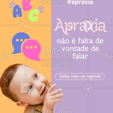 posts, legendas e frases de fonoaudiologia para whatsapp, instagram e facebook: Muita gente confunde apraxia com timidez ou preguiça. Mas a apraxia da fala é um distúrbio neurológico que afeta a coordenação motora da fala, e não o desejo de se comunicar.
💡 Com paciência, estímulos certos e acompanhamento profissional, é possível avançar bastante!
👉 Já ouviu falar disso? Me conta nos comentários!