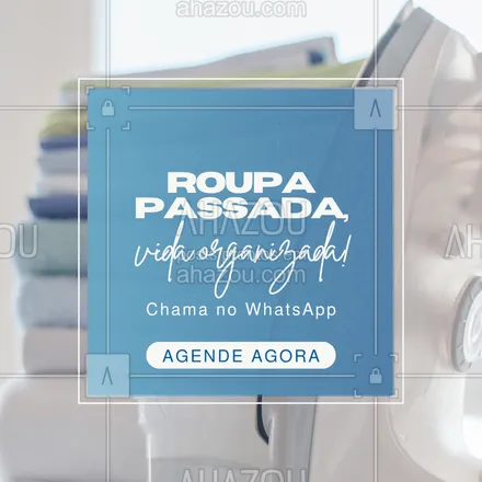 posts, legendas e frases de faxina para whatsapp, instagram e facebook: Sem tempo de passar roupa? A gente cuida disso pra você com carinho e capricho! 👕💨
✅ Roupas cheirosas, bem cuidadas e prontas pra usar!
#passadeiracomamor #cuidadoscomsua roupa #agendaaberta #vidapratica #roupalimpa