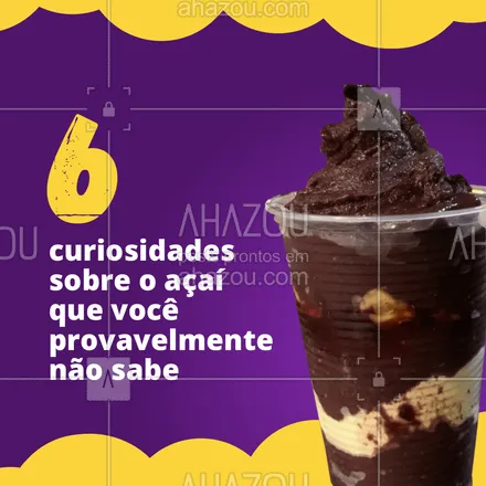 posts, legendas e frases de gelados & açaiteria para whatsapp, instagram e facebook: O açaí, fruto genuinamente brasileiro, além de ser rico em vitaminas, é muito versátil na culinária, estando presente em sucos, doces, refrigerantes e isotônicos. E aí, onde você gosta mais de açaí? Conta pra gente nos comentários! 🤩👇🏻#ahazoutaste #açaí  #açaíteria  #cupuaçú  #gelados  #icecream  #sorvete  #sorveteria 