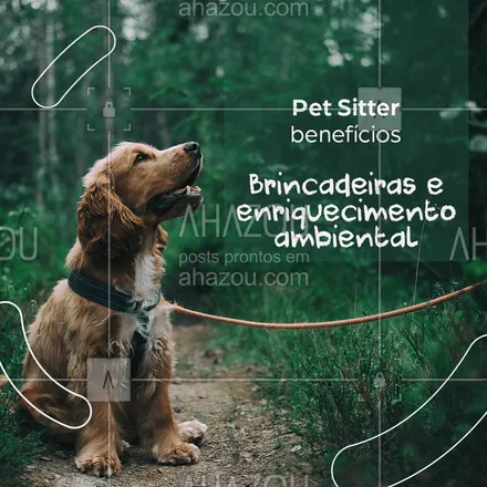 posts, legendas e frases de dog walker & petsitter, assuntos variados de Pets para whatsapp, instagram e facebook: Um dos benefícios de contratar o serviço de Pet Sitter para o seu amiguinho! ❤️ #ahazou #petsitter #beneficios 