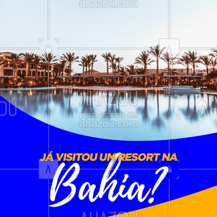 posts, legendas e frases de agências & agentes de viagem para whatsapp, instagram e facebook: Venha conferir nossos pacotes de Resorts na Bahia e faça um orçamento!
#Resort #AhazouTravel #Viagem #AhazouTravel 