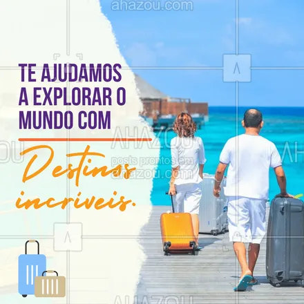 posts, legendas e frases de agências & agentes de viagem para whatsapp, instagram e facebook: Sua próxima viagem está garantida com nossos pacotes.
Venha conhecer e decidir qual será o seu próximo destino.
#AhazouTravel  #viagem  #viagens  #viajar  #agentedeviagens  #agenciadeviagens 