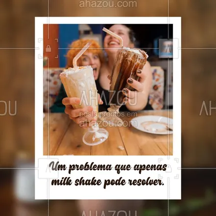 posts, legendas e frases de gelados & açaiteria para whatsapp, instagram e facebook: Calor? Estresse? Nada que um milk shake não possa resolver e alegrar teu dia. #milkshake #ahazoutaste #sobremesas #sorvete